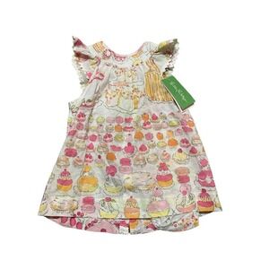 NWT Lilly Pulitzer Let Them Eat Cake Smocked Dress 18-24 months with Bloomers